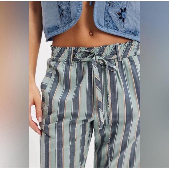 NWT Free People Pant Womens Medium Stripe Pull On Relaxed Boho Lounge - Picture 3 of 11
